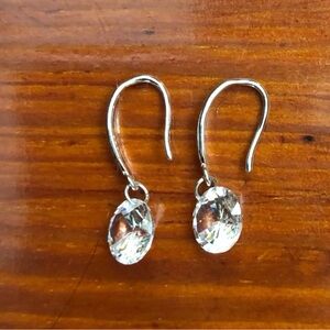 Silver Plated Crystal Fashion Hook Earrings Ear Stud Jewelry
